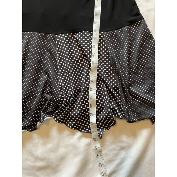 Bali Womens Dress Black & White Size 16 Polka Dot & Striped Sleeveless - Picture 11 of 11